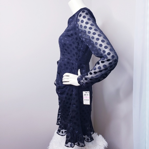 Bar III Polka Dot Ruffle Dress - Picture 4 of 5